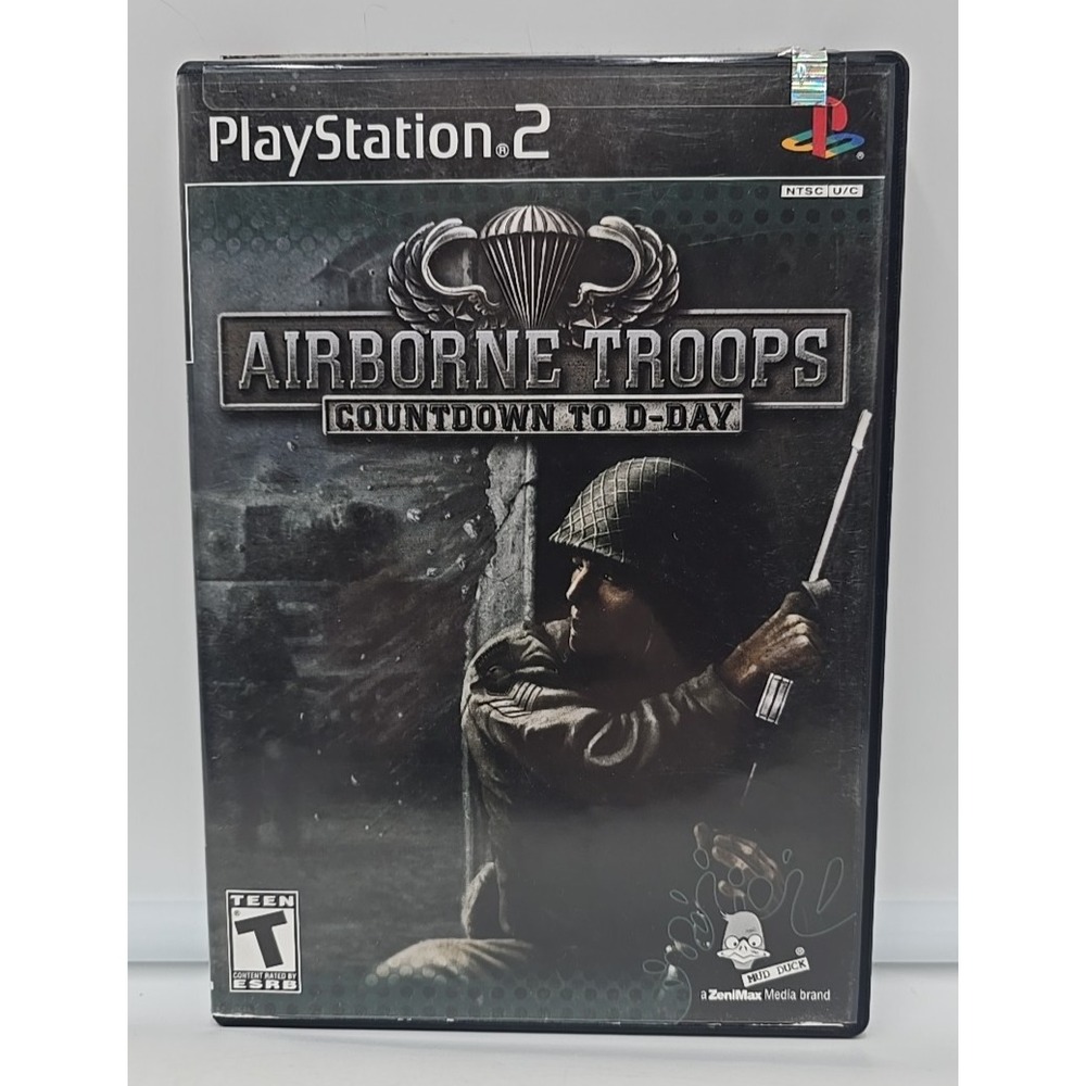 Airborne Troops Countdown to D-Day PlayStation 2 PS2 Game Complete Manual Disc